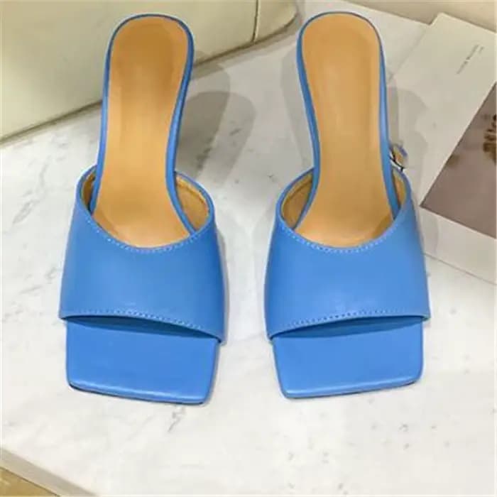 Nouveau bout carré talons hauts sandales femmes mode