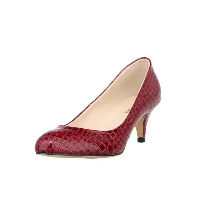 Escarpins pour femmes printemps automne Styles classiques Sexy bout rond Faux Crocodile 5cm talons hauts bas mode bureau chaussures de mariage grande taille