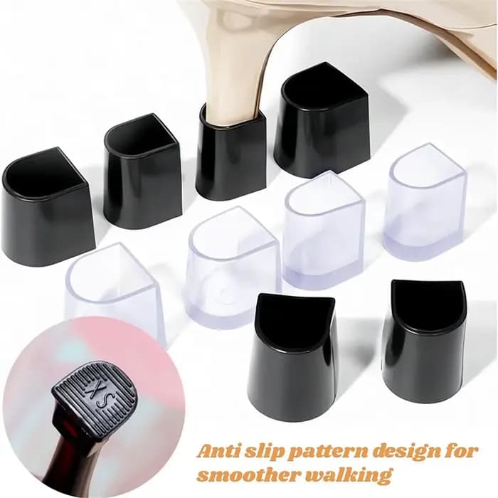 PHONE&GEAR Embouts de talon pour talons hauts, Couvre-talons pour chaussures à talons hauts, Embouts de remplacement pour la base des talons de chaussures pour femmes, Embouts de talon