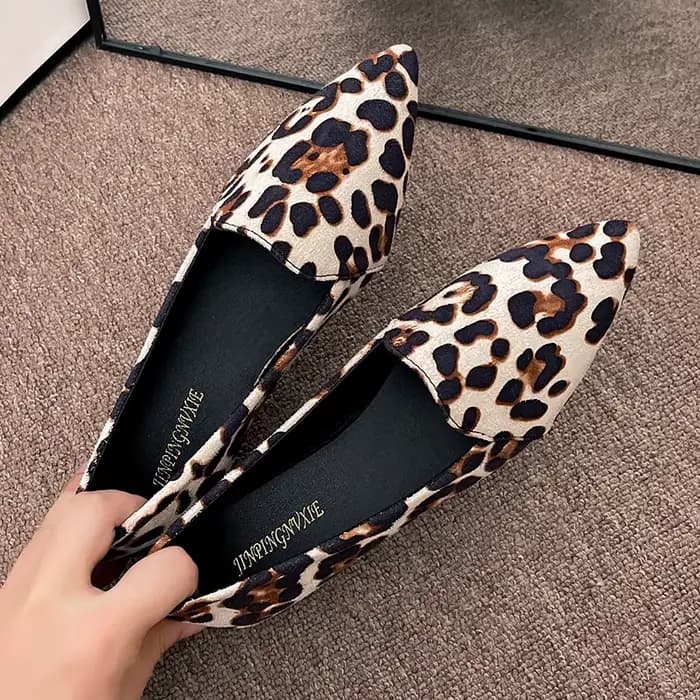 Nouvelle Collection 2026 – Escarpins Femme à Bout Pointu Imprimé Léopard