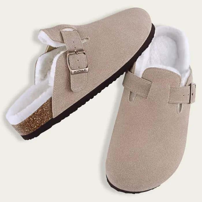 Shevalues hiver fourrure daim pantoufles femmes classique
