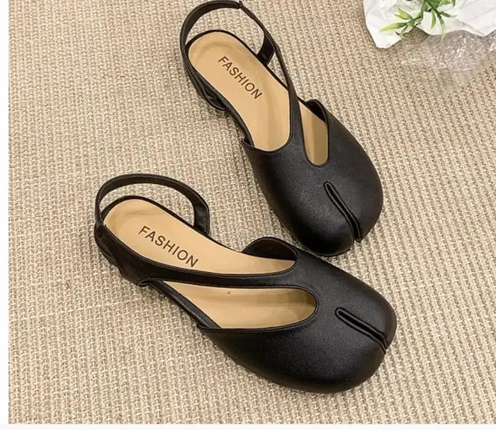 Sandales plates à bout fendu pour femme, collection été 2026, style designer, Tabi Ninja Slingback, chaussures de ballet Mary Jane, mules, chaussures à pieds de cochon, Mujer