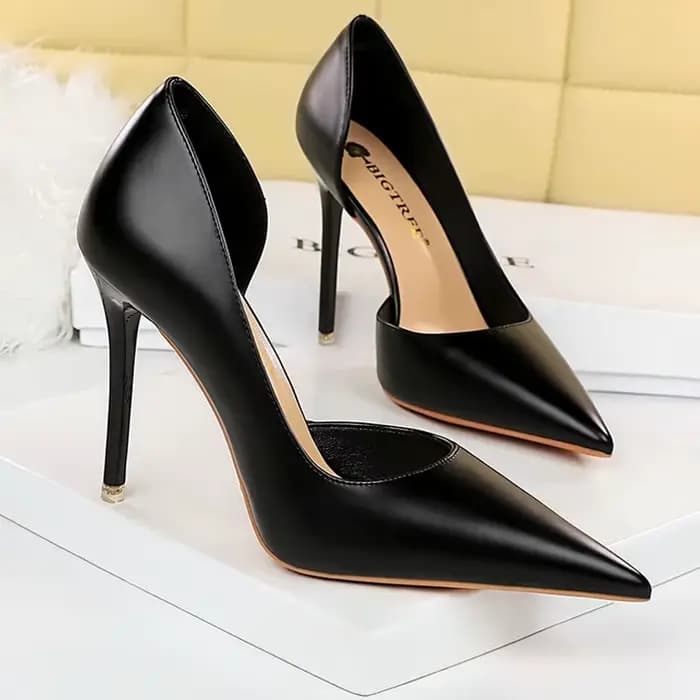 BIGTREE chaussures noir femmes pompes qualité en cuir