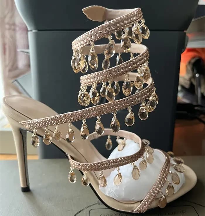Sandales en cristal pour femmes
