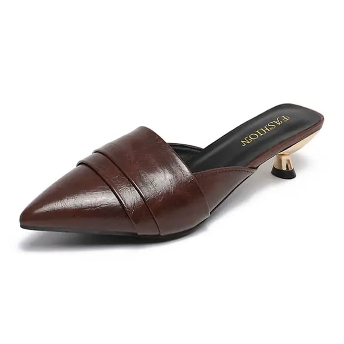 Mules à talons hauts et bout pointu pour femme, sandales d'été, chaussures de luxe 2026, chaussures de marche, sandales à enfiler Mujer Zapatos