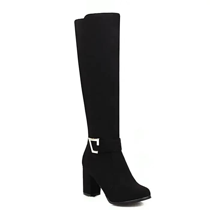 Bottes Respirées en Daim de Vache à Talons Optiques