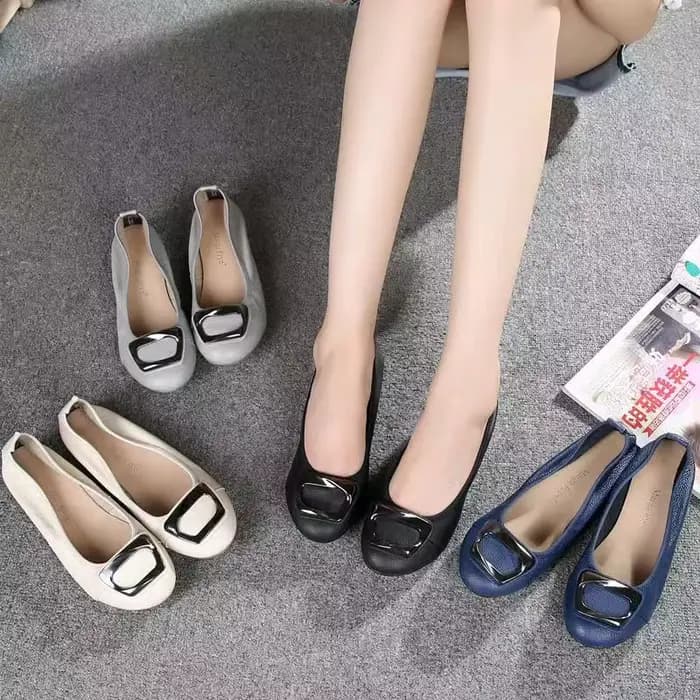 Mocassins plats à enfiler en cuir véritable pour femmes, chaussures de Style Ballet, confortables à