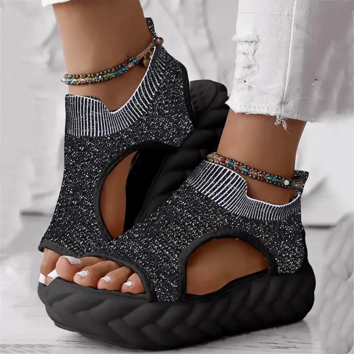 Sandales pour femmes 2025 chaussures habillées à semelles épaisses