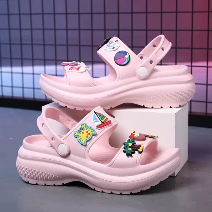 2025 nouveau été femmes sandales coréen plate-forme compensée talons hauts décontractés dames chaussures en plein air plage Peep orteil Sandalias De Mujer