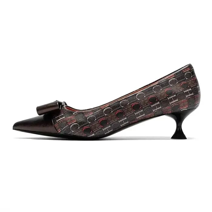 Chaussures à Talons Hauts et Pointus pour Femme, Élégantes, à la Mode, Style Britannique, Patchwork