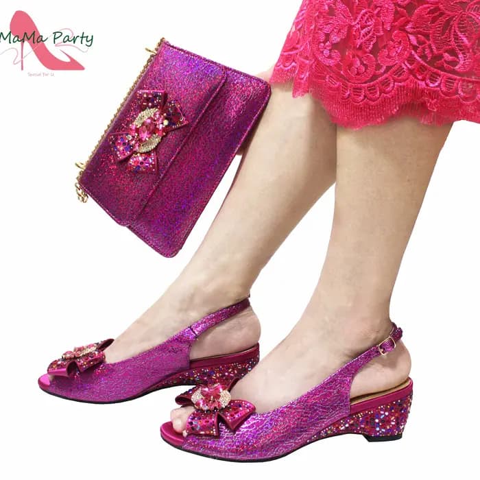 Chaussures en cristal brillant pour femmes africaines