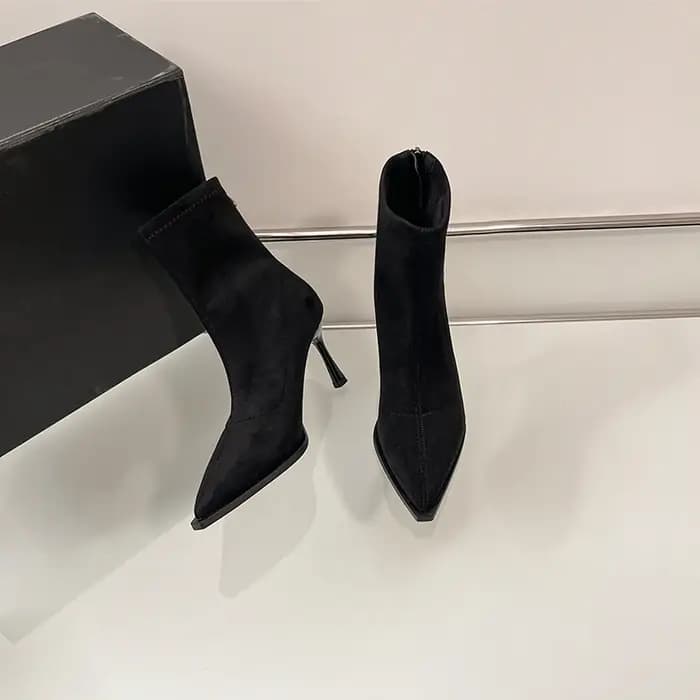 Bottines à talons hauts et bout pointu pour femme