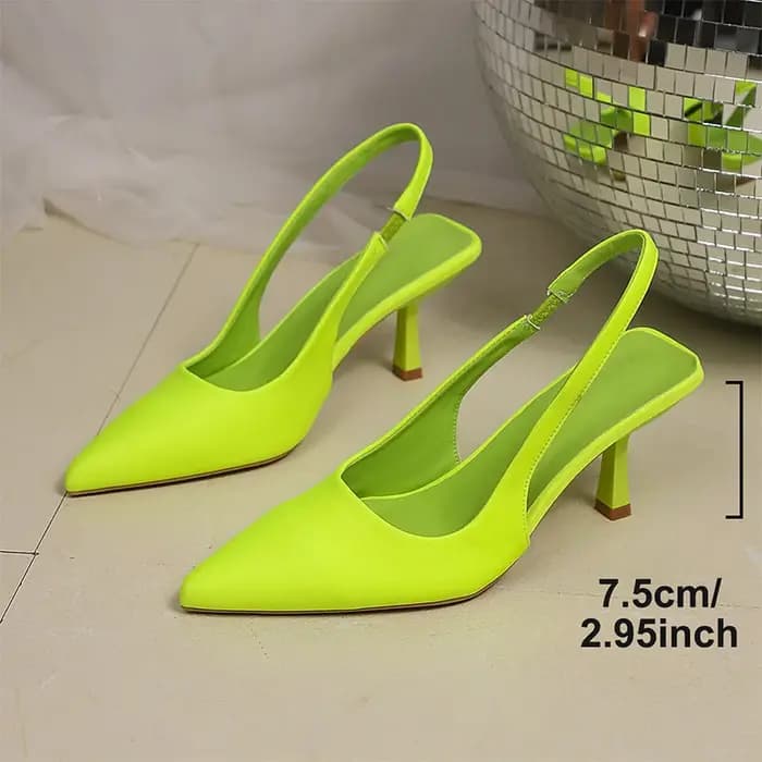 Sandales à talons hauts vert clair pour femmes