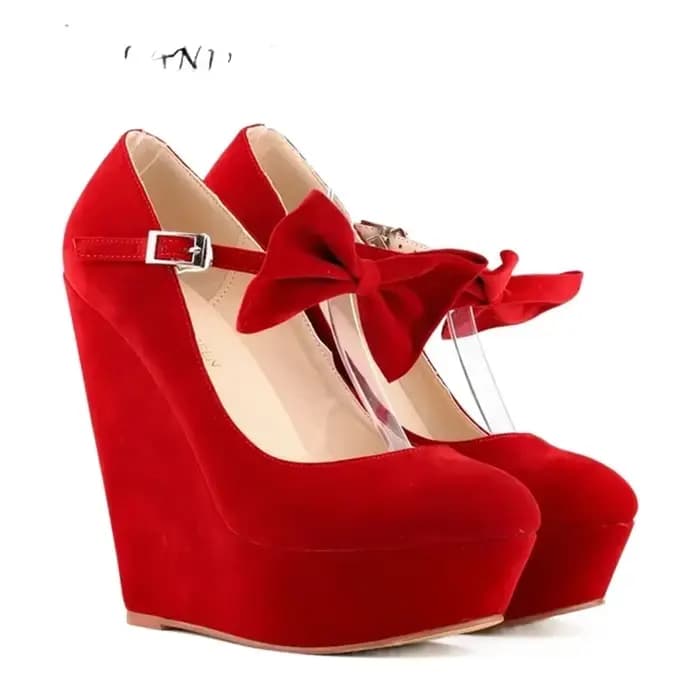 Chaussures à talons pour femmes 2026 Nouvelle collection automne décontractée mode sexy en velours compensées