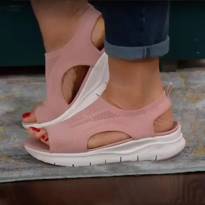 Femmes chaussures d'été 2025 nouvelle maille poisson plate-forme sandales