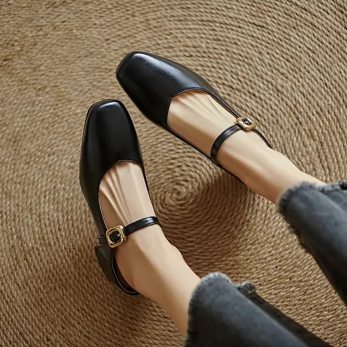 2025 tout nouveau Mature noir Beige femmes Slingback pompes mode gros talons moyens dame chaussures Plus petite grande taille 32 43 46