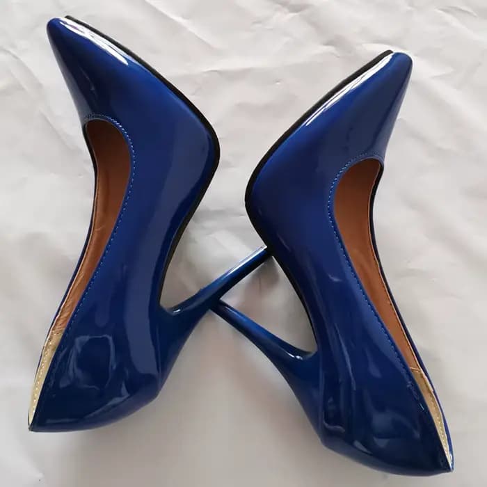 Élégant vert talons hauts pompes chaussures femme nu rouge bleu femmes talon fête bureau