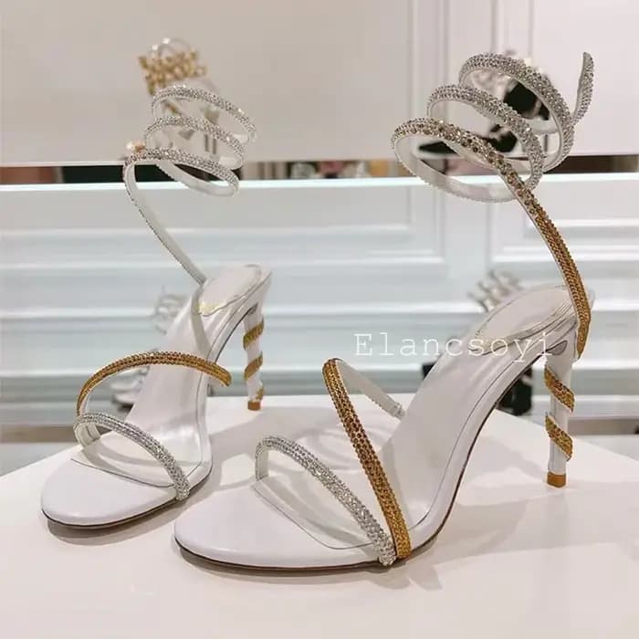 Sandales gladiateur à talons fins pour femmes