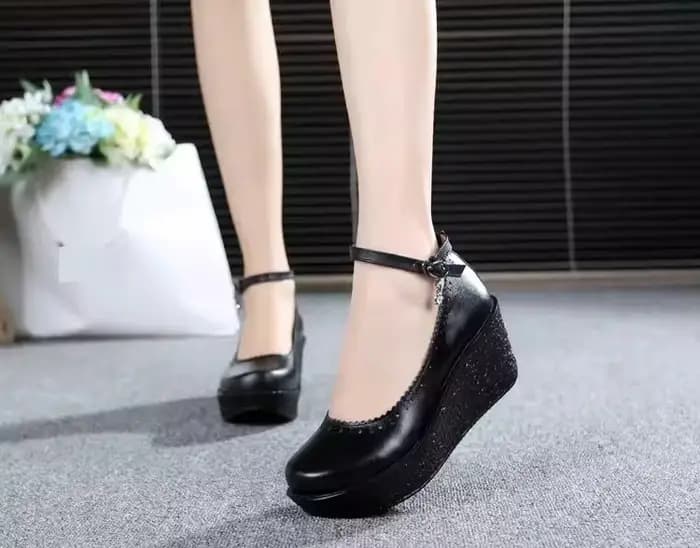 Chaussures à plateforme en cuir véritable pour femmes