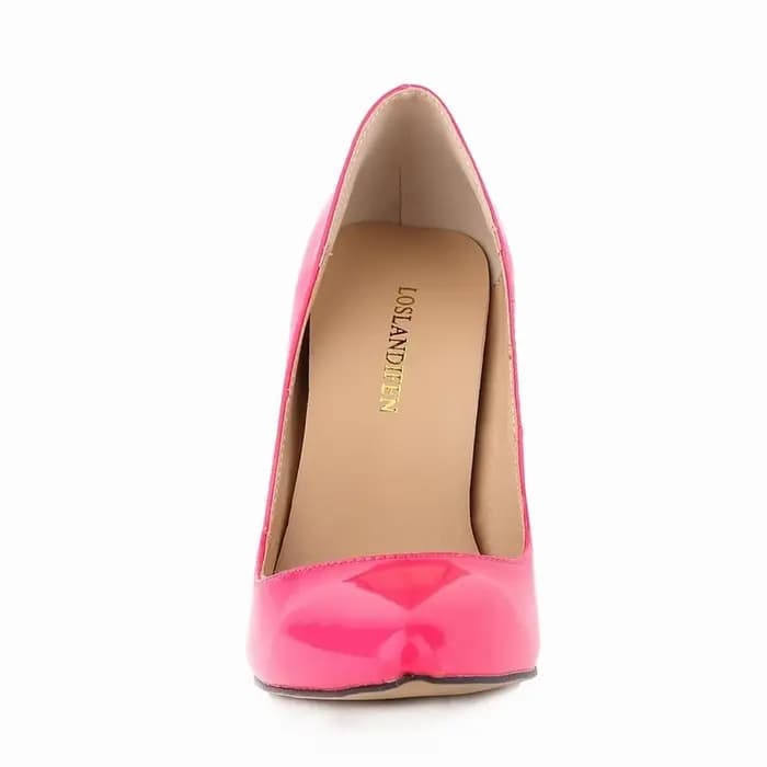 LOSLANDIFEN nouvelles femmes pompes Sexy bout pointu talons hauts chaussures printemps automne bureau mariage en cuir verni 302-1PA