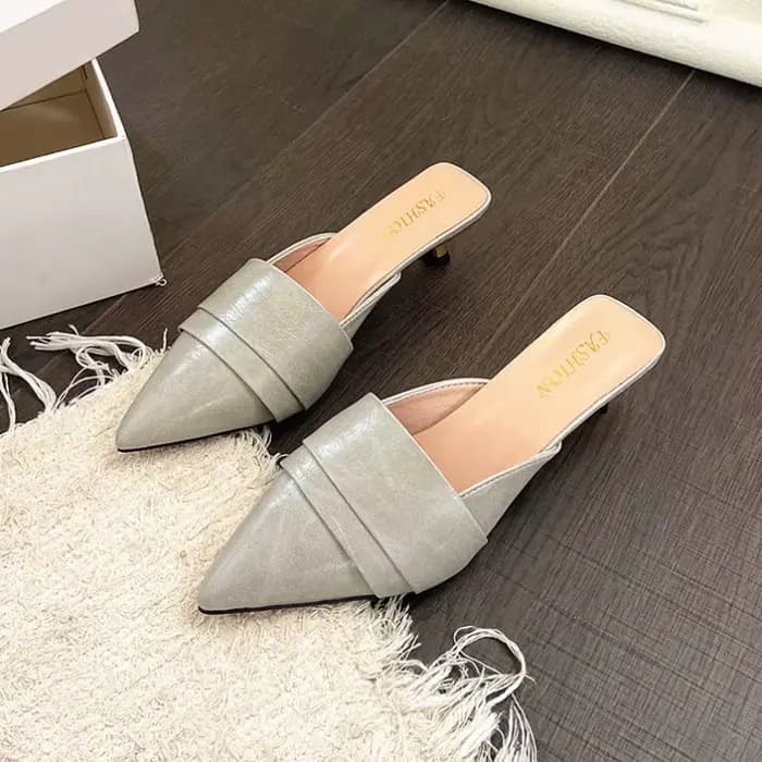Mules à talons hauts et bout pointu pour femme, sandales d'été, chaussures de luxe 2026, chaussures de marche, sandales à enfiler Mujer Zapatos