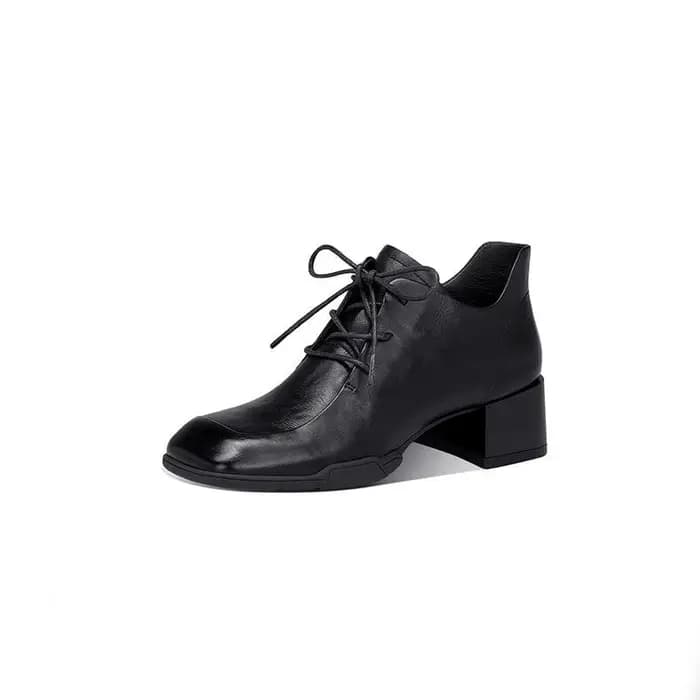 Chaussures Mary Jane en cuir véritable avec semelle intérieure en peau de mouton pour femme