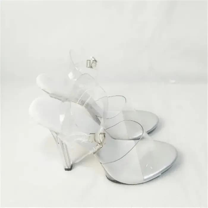 Nouvelles chaussures transparentes à la mode, talons hauts pour la scène de modélisation d'été, sand