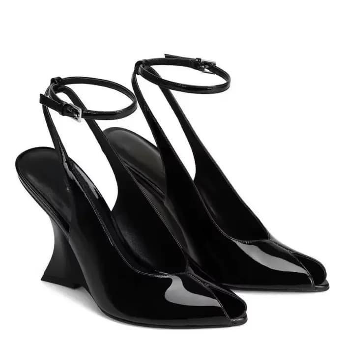 Sandales de soirée sexy à talon compensé et bout ouvert avec boucle droite, style européen et améric