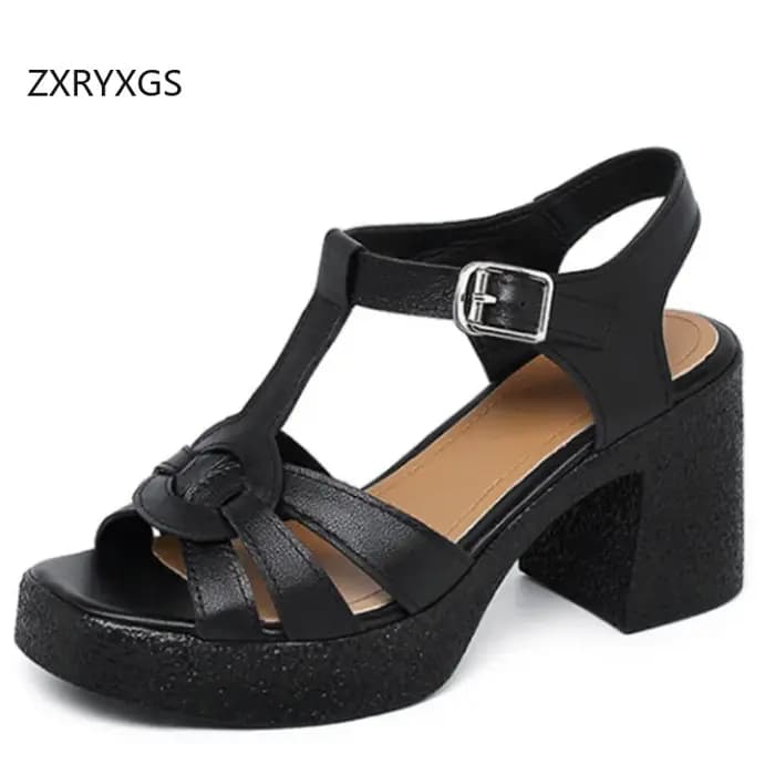 ZXRYXGS Sandales d'été à talons hauts pour femmes