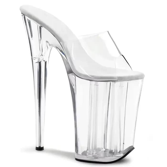 Sandales à talons aiguilles Joker de 23 cm, à bout ouvert, avec semelle transparente élégante, super