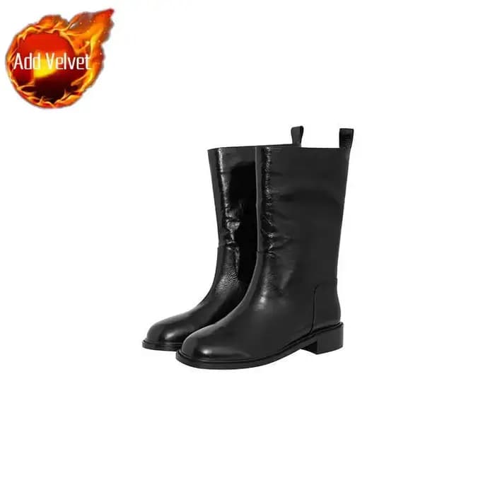 Chaussures mi-mollet à talon moyen pour femmes