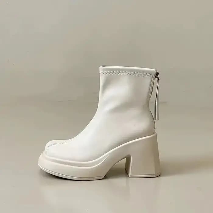 Bottines de travail en cuir à talons très hauts pour femmes
