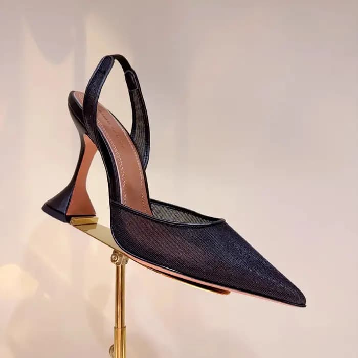 Sandales à talons hauts été nouvelle dentelle pointue maille verre à vin talon chaussures de mariage robe de banquet
