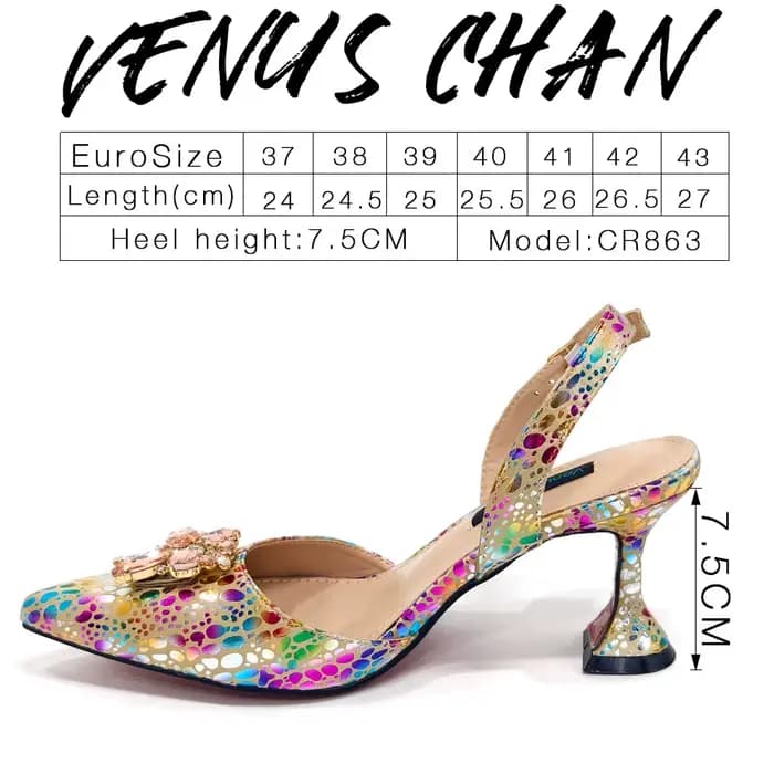 Chaussures à talons fins couleur or 2026, bout pointu, design cristal, pour femmes, avec sac assorti