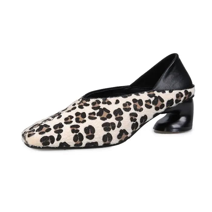 Escarpins à bout pointu léopard pour femmes, chaussures décontractées, designer peu profond, luxe, nouvelle mode, 2024