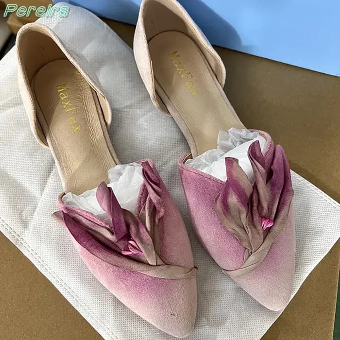 Blossom-Escarpins pointus à talon carré pour femmes