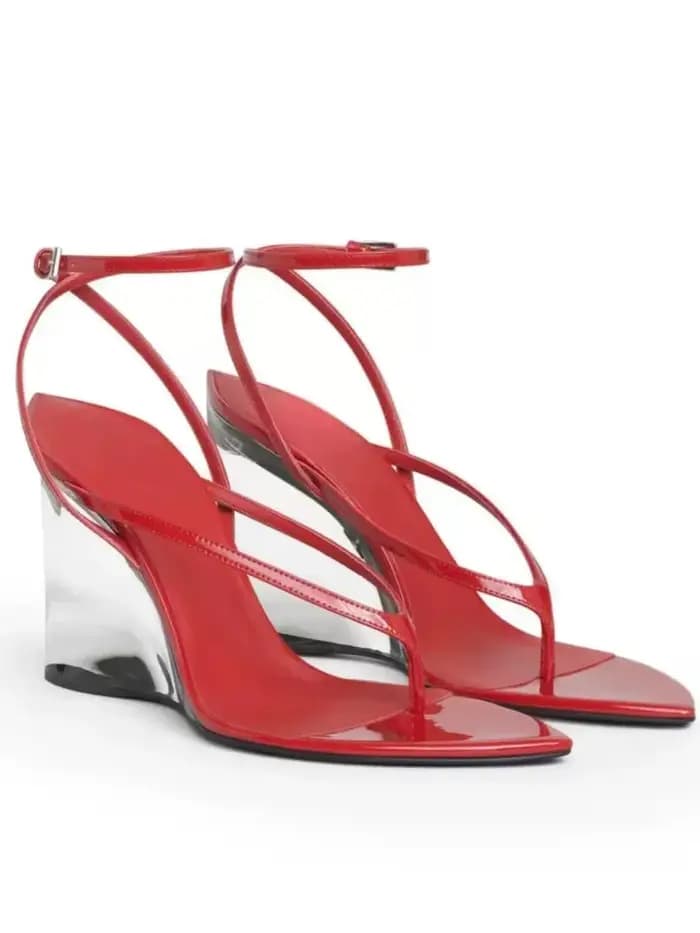 Nouvelles sandales d'été 2026 transparentes à talons épais pour femmes